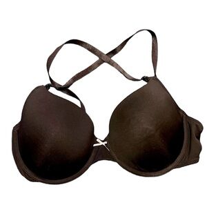 Maidenform Bra Black soft smooth padded removable pads adjustable 38C